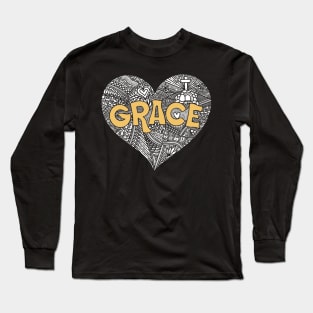 God's grace. Doodle illustration. Long Sleeve T-Shirt